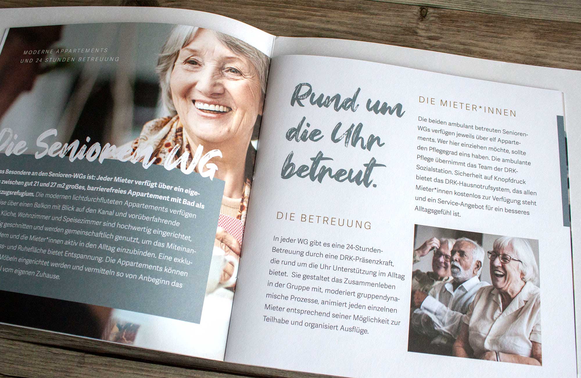 Rund um die Uhr betreut Betreutes Wohnen in Ingeln Oesselse Broschüre aus Naturpapier